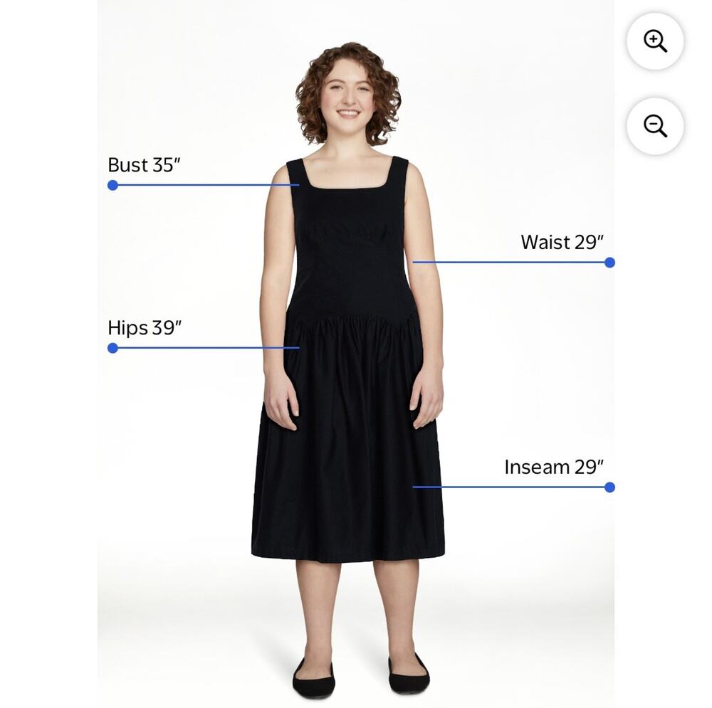 Scoop Women’s Cotton Maxi Dress with Bow Back, Size Extra Small (0-2) Black NWT